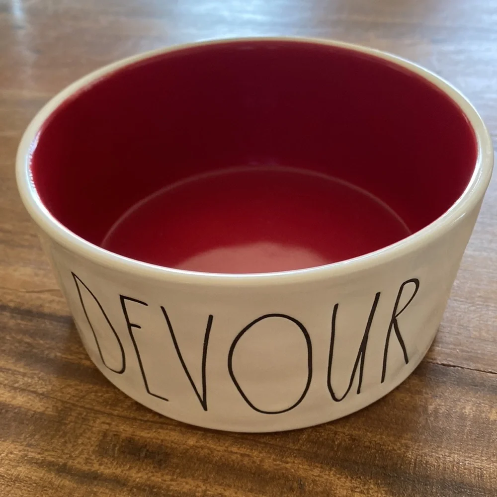 Rae Dunn “devour” pet bowl